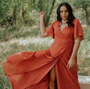 Baltic born || Ivy wrap dress in clay